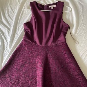 Francescas large berry-colored dress